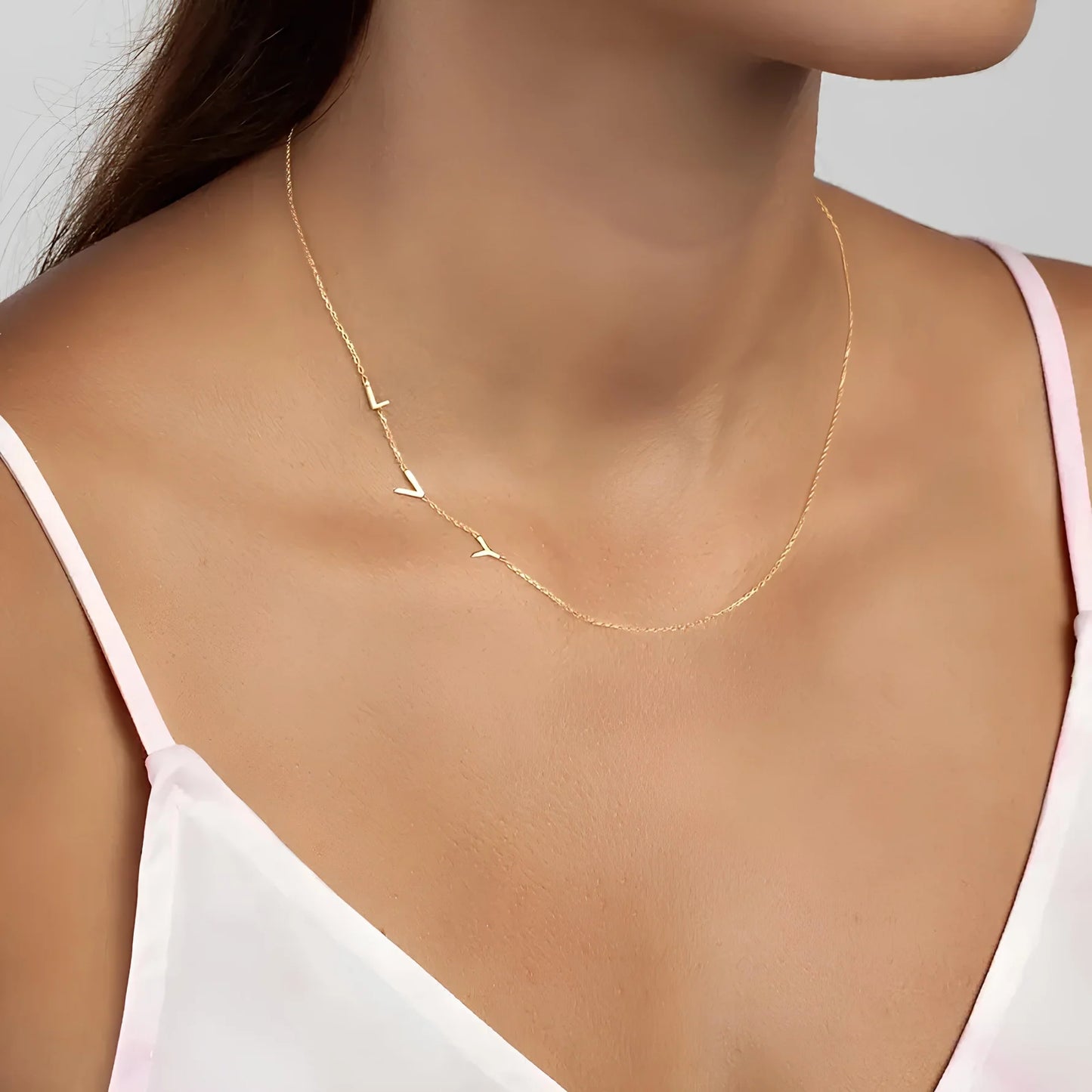 Modern Dizilim Harf Kolye | 925 Gümüş