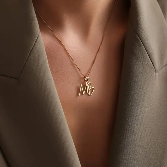 İki Harfli Kolye | 925 Gümüş