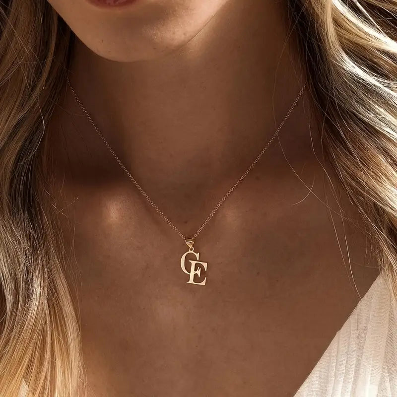 Çift İsim Kalp Kolye | 925 Gümüş