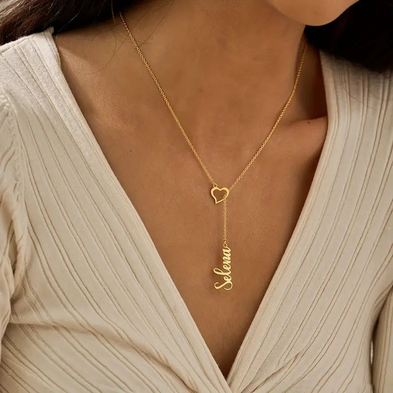 Kalp Kesimli Y Kolye | 925 Gümüş