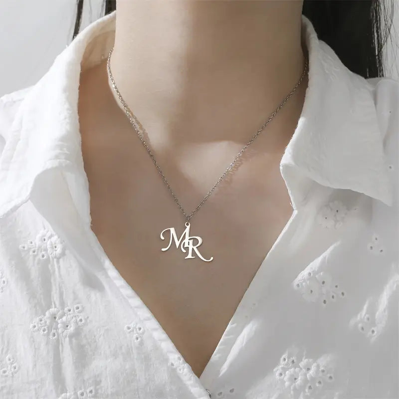 2 Harfli Baş Harf Kolye | 925 Gümüş