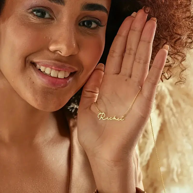 Klasik Yatay İsimli Kolye | 925 Gümüş