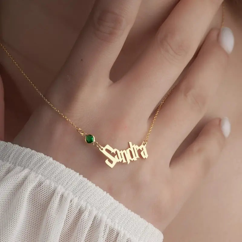 Gotik Tarz İsim Kolye | 925 Gümüş