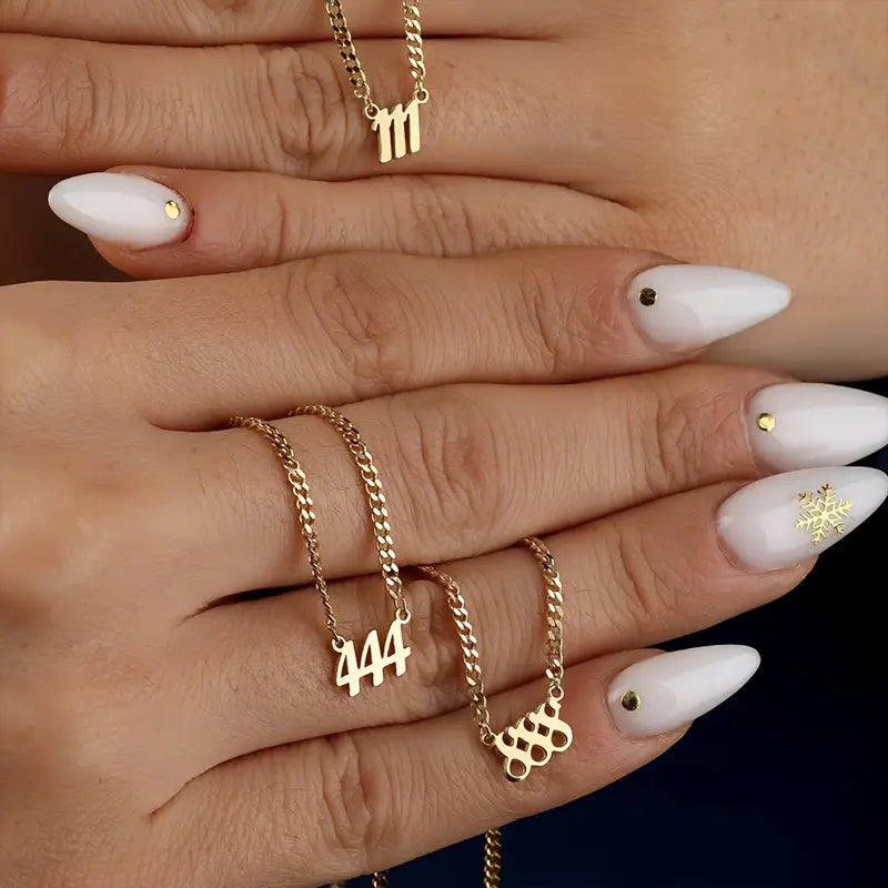 Gurmet Zincirli Şans Sayı İsim Kolye | 925 Gümüş