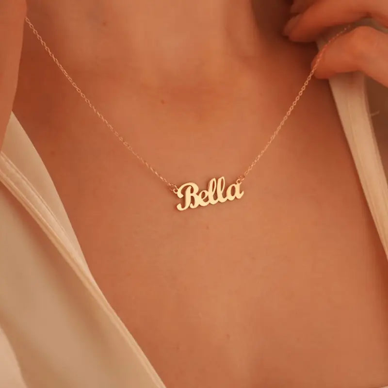 Kalın Yatay El Yazısı Kolye | 925 Gümüş