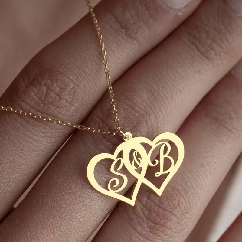 Çift Harfli Aşk Kolyesi | 925 Gümüş