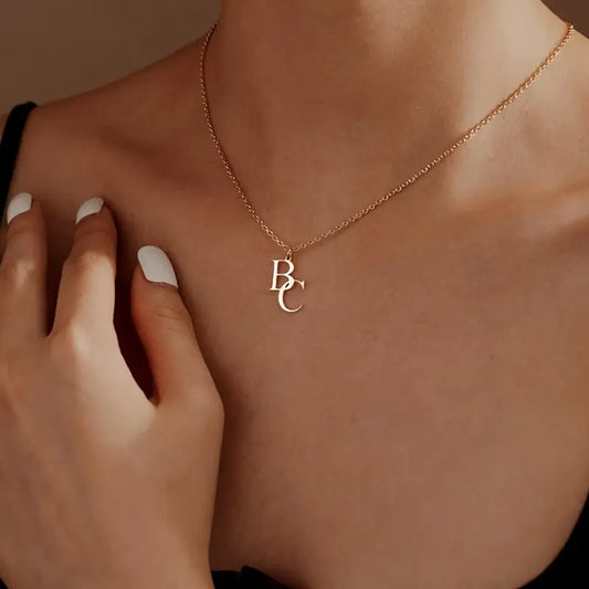 Özel İsimli İlgili Harf Kolye | 925 Gümüş