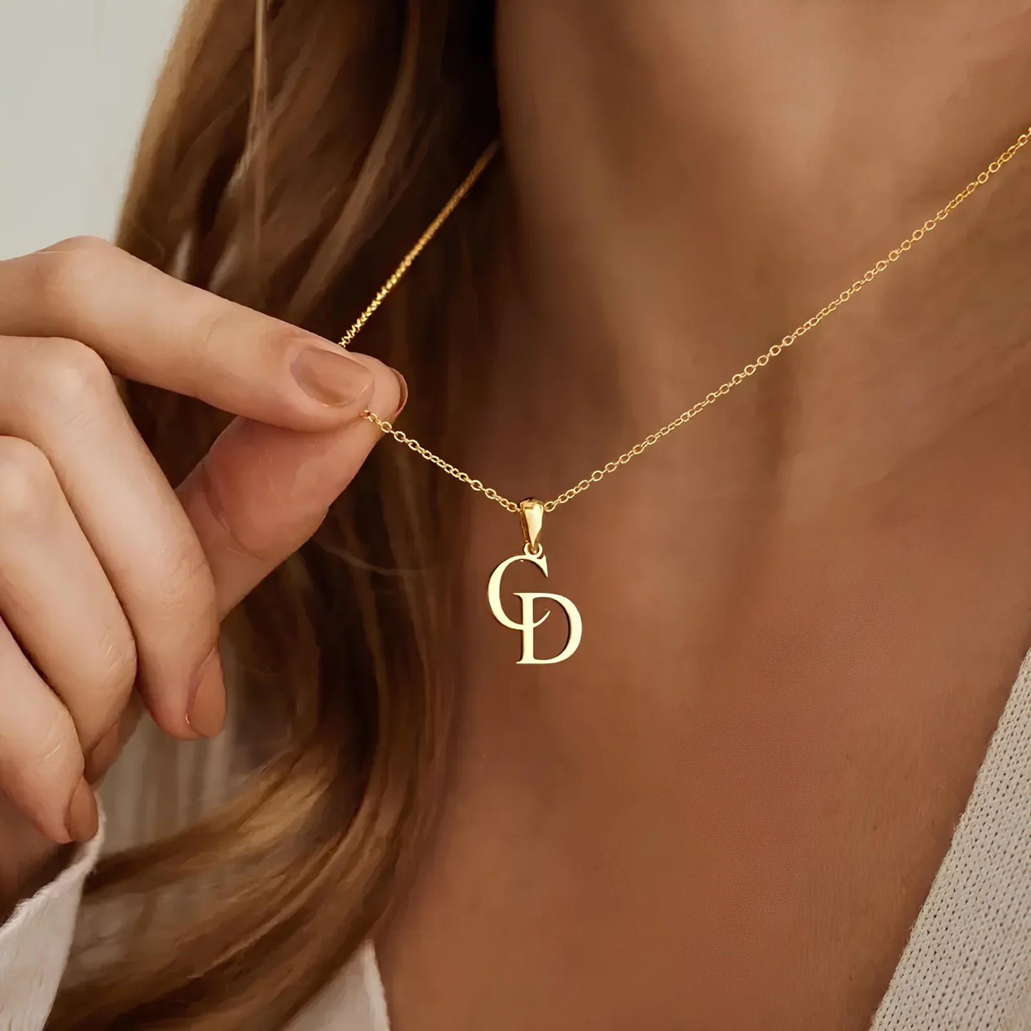 Üst Üste Harf Charm Kolye | 925 Gümüş