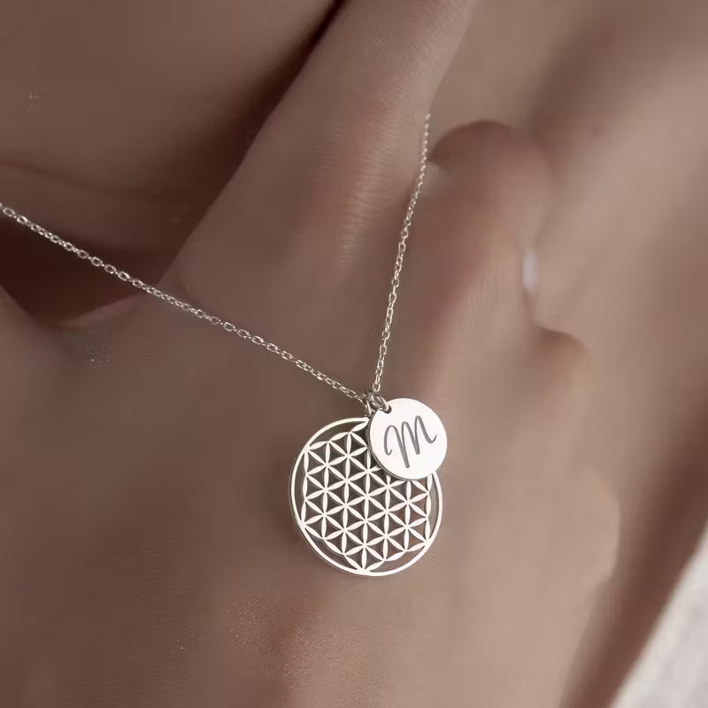 Kişiye Özel Harf Detaylı Yaşam Çiçeği | 925 Gümüş