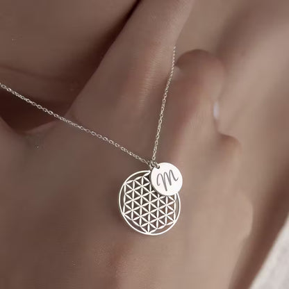 Kişiye Özel Harf Detaylı Yaşam Çiçeği | 925 Gümüş