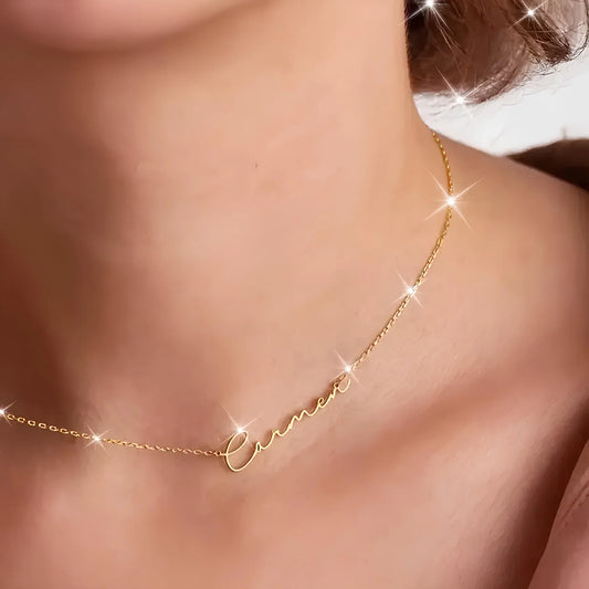 Klasik Script İsim Kolye | 925 Gümüş