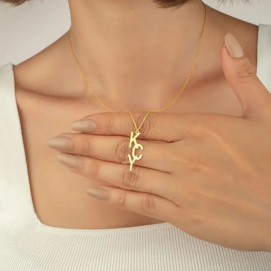 Üçlü Harf Kolye | 925 Gümüş