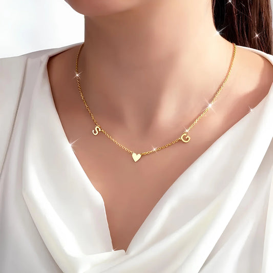 Aşk Temalı Harf Kolye | 925 Gümüş