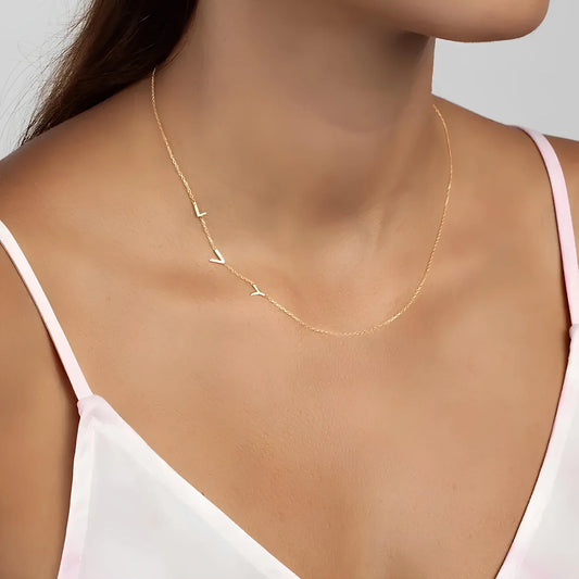 Modern Dizilim Harf Kolye | 925 Gümüş