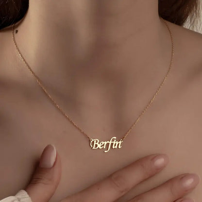 Tek İsim Yazılı Kolye | 925 Gümüş