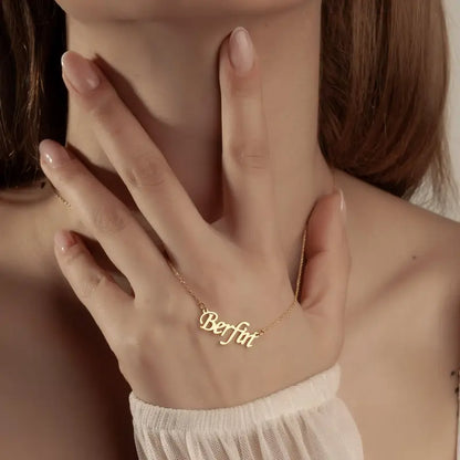 Tek İsim Yazılı Kolye | 925 Gümüş