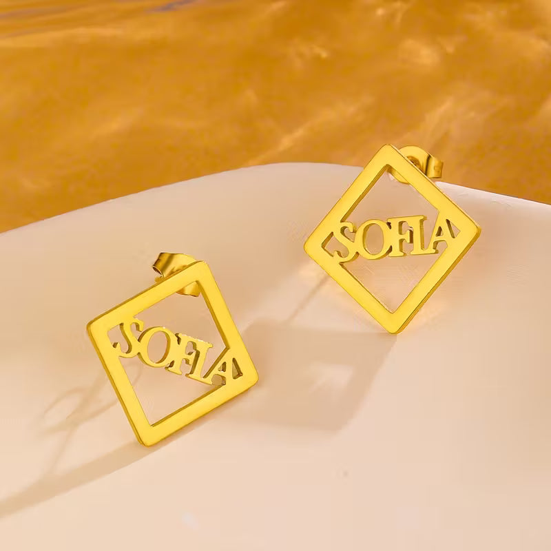 Kadınlar İçin Özel Ad Yazılı Küpe | 925 Gümüş