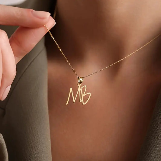 İki Harfli Kolye | 925 Gümüş