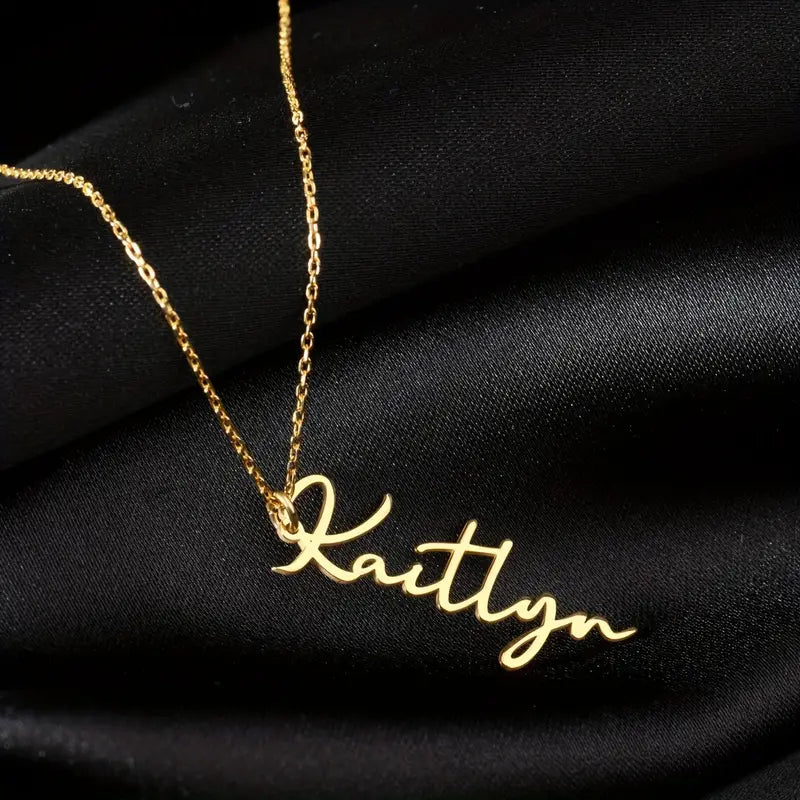 Dikey İsim Kolye | 925 Gümüş