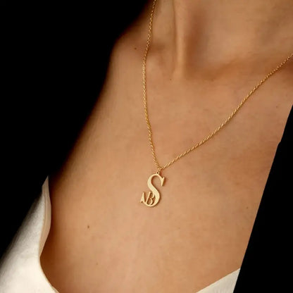 Bağlantılı Harf Kolye | 925 Gümüş