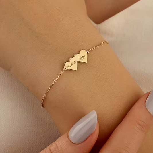 Özelleştirilebilir Kalp Şeklinde İsim Bilekliği | 925 Gümüş