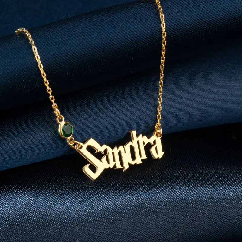 Gotik Tarz İsim Kolye | 925 Gümüş