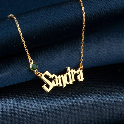 Gotik Tarz İsim Kolye | 925 Gümüş