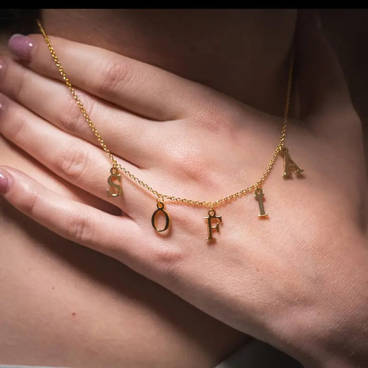 Ayrık Harfli İsim Kolye | 925 Gümüş