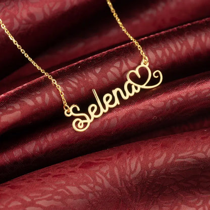 Kişiye Özel Kalp Detaylı İsim Kolye | 925 Gümüş