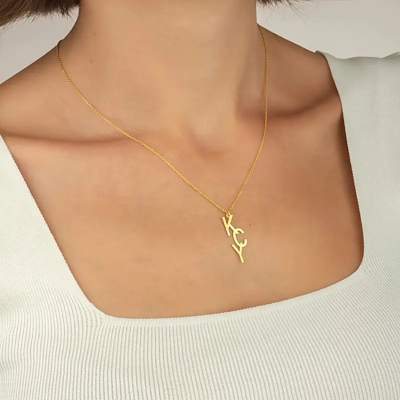 Üçlü Harf Kolye | 925 Gümüş