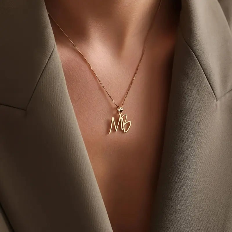 İki Harfli Kolye | 925 Gümüş