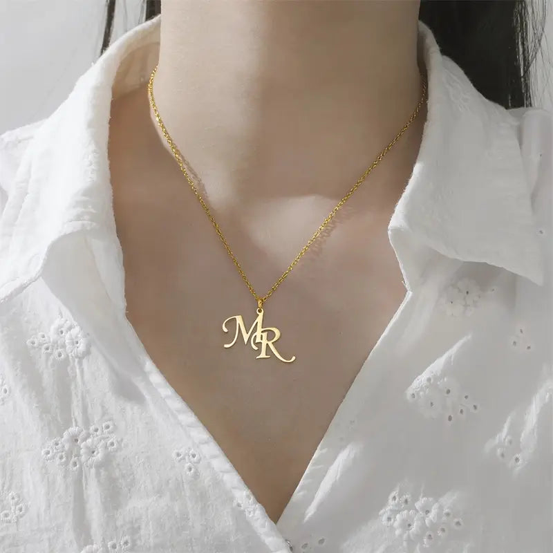 2 Harfli Baş Harf Kolye | 925 Gümüş