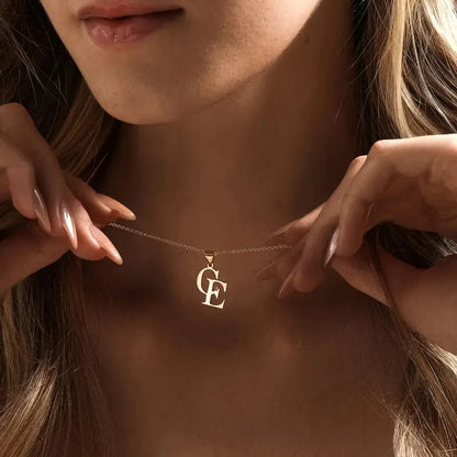 Çift İsim Kalp Kolye | 925 Gümüş