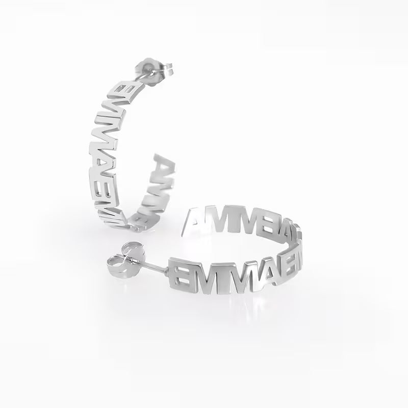 Özel İsimli Küpe | 925 Gümüş