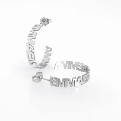 Özel İsimli Küpe | 925 Gümüş