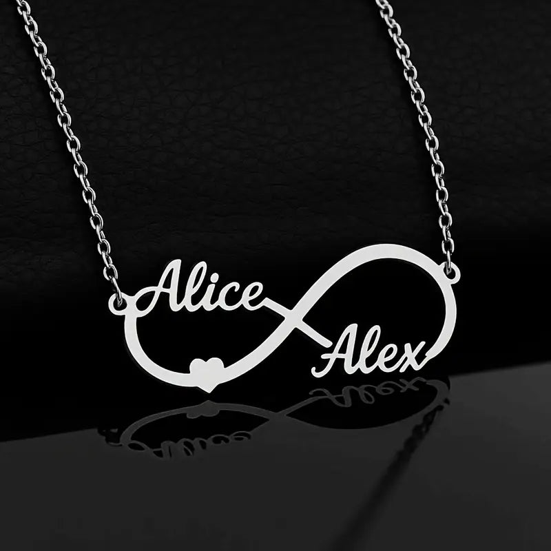 2 İsim Sonsuz Kolye | 925 Gümüş