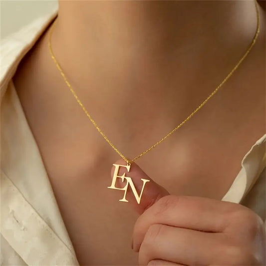 Özel 2 Başharf Kolye | 925 Gümüş