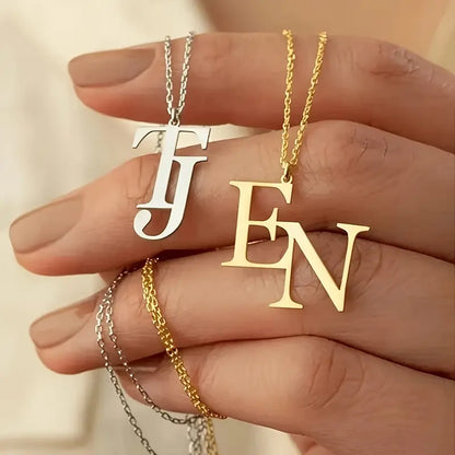 Özel 2 Başharf Kolye | 925 Gümüş