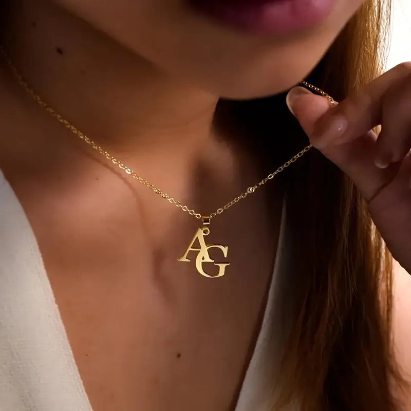 Özel Şık Baş Harf Kolye | 925 Gümüş