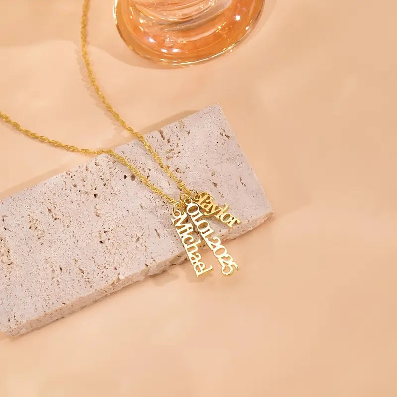 Singapur Çoklu İsim Kolye | 925 Gümüş