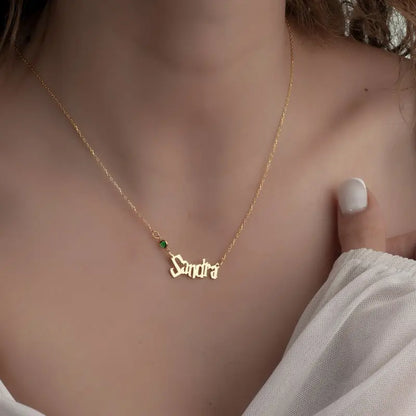 Gotik Tarz İsim Kolye | 925 Gümüş