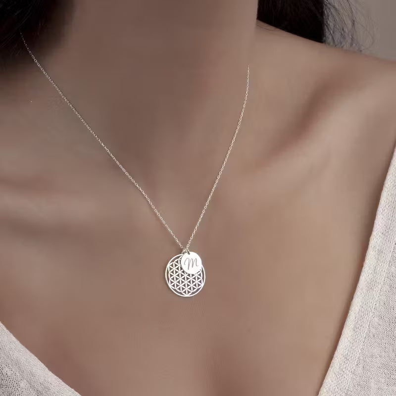 Kişiye Özel Harf Detaylı Yaşam Çiçeği | 925 Gümüş