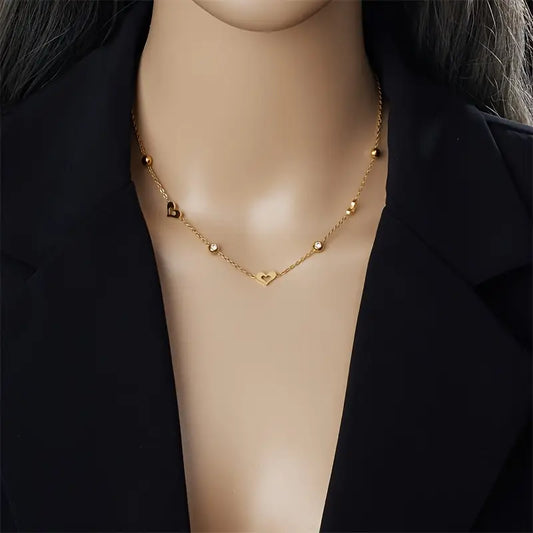 Zirkon Taşlı Kalpli Kolye | 925 Gümüş