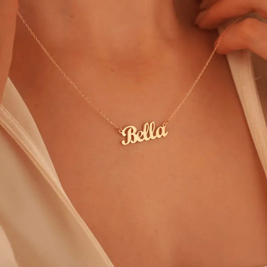 Kalın Yatay El Yazısı Kolye | 925 Gümüş